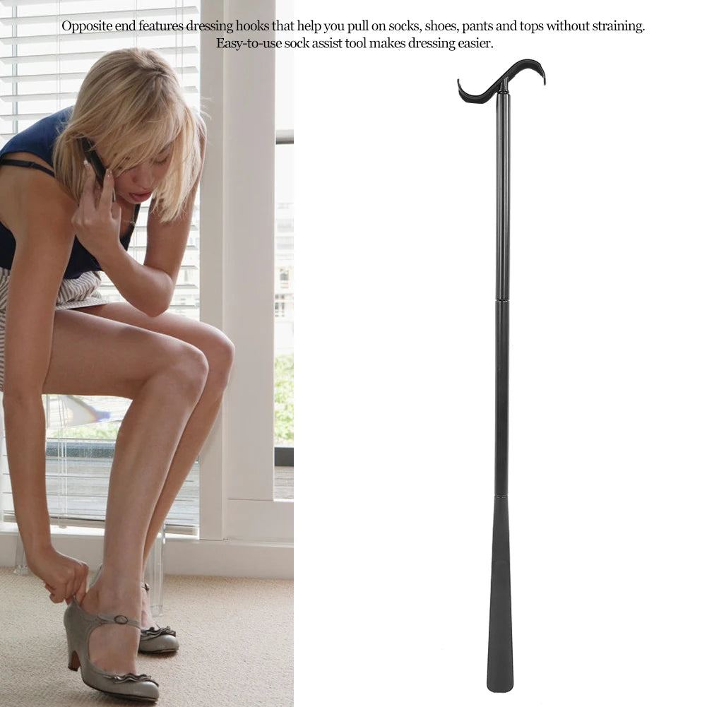 Long Dressing Shoes Socks Dressing Stick Multifunction Detachable Shoe Horn Aid Stick for Mobility Disabled Patient Elderly 90CM Safilon