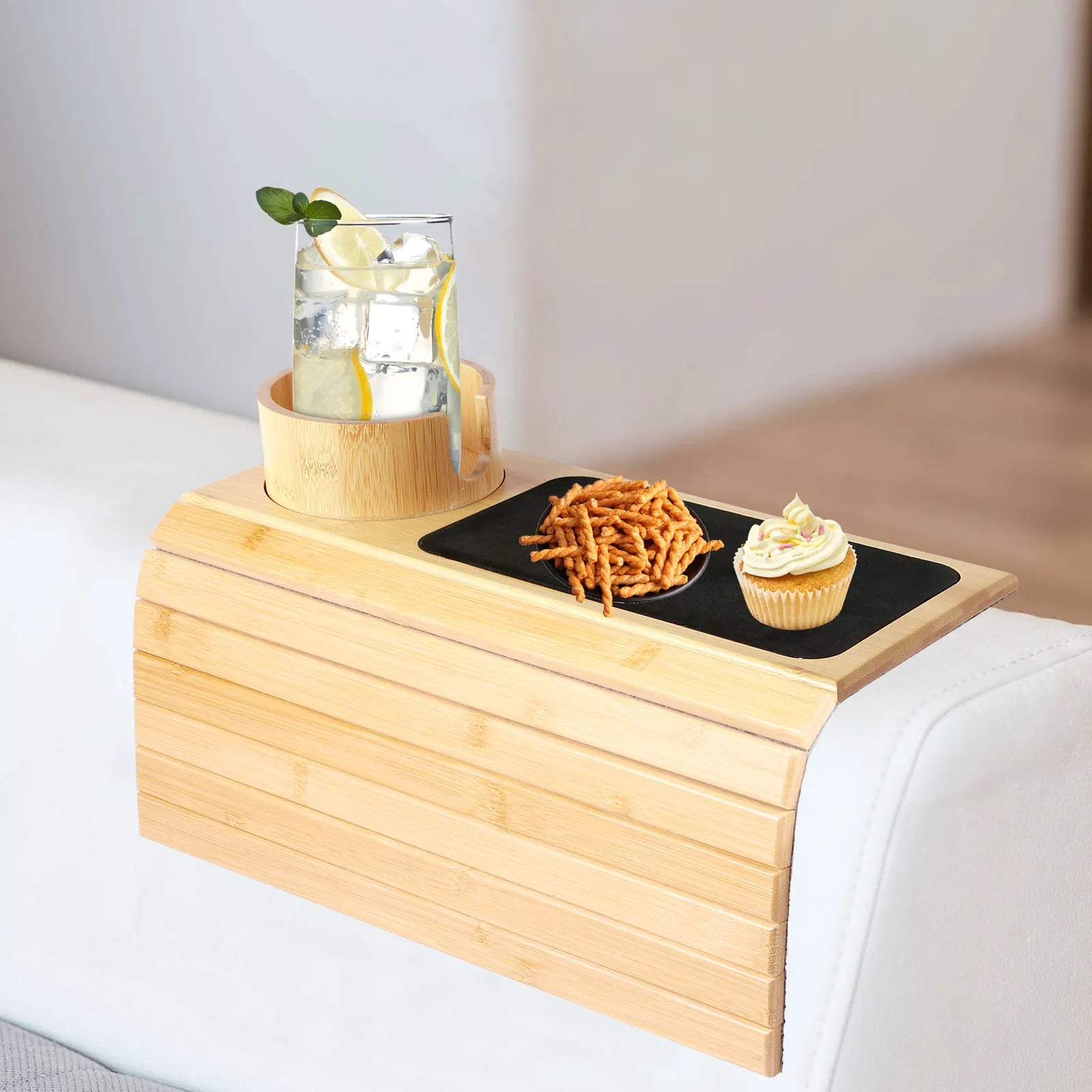 Bamboo Sofa Armrest Tray Safilon